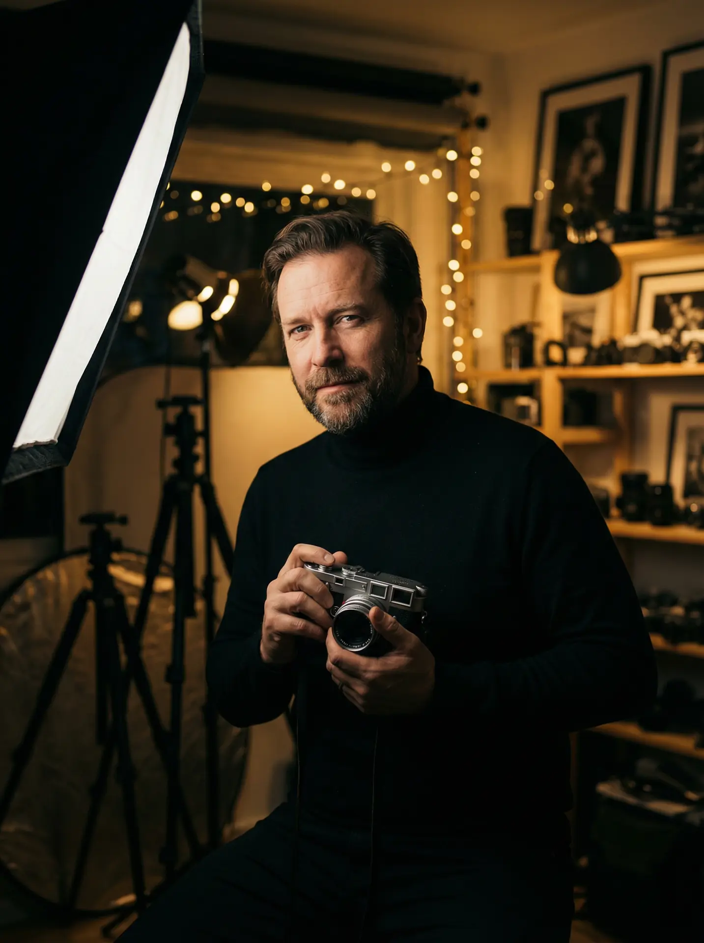 流氓软件 封面人物 - 摄影师陈墨在工作室中的肖像